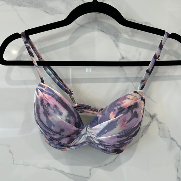RAISINS - Purple Tie Dye Push Up Bikini Top - Picture 4 of 9
